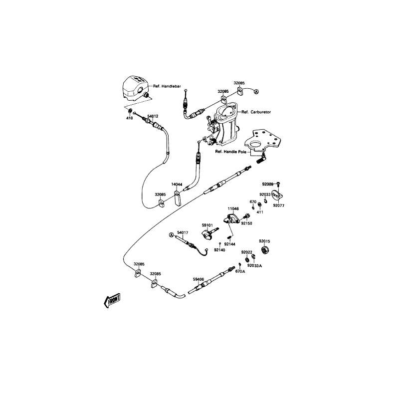 Kawasaki cable starter jet ski 650 SX