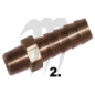Raccord laiton durite 3/8