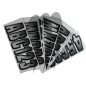 HARDLINE PRODUCTS . Kit Immatriculation, CARBONE SILVER METAL ( 146 pieces )